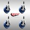 Service Caster 5 Inch 316SS Solid Poly Swivel 7/8 Inch Expanding Stem Caster Set Brake SCC SCC-SS316EX20S514-SPUS-TLB-78-4 - alternate 2